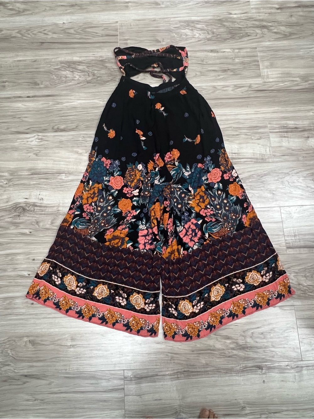 Free People Bali Birds of Paradise Jumpsuit Size S - Picture 6 of 13